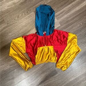 Chic Colorblock Jacket - Red, Yellow, Blue